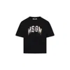 Msgm Black T-shirt For Girl With Logo In Black