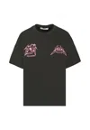 Msgm Black T-shirt For Girl With Logo Print In Black
