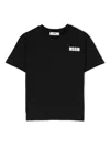 Msgm Kids' Logo-print Cotton T-shirt In Black