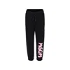Msgm Black Trousers For Girl With Logo In Black