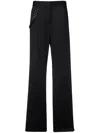 Msgm Colour-block Straight Legs In Black