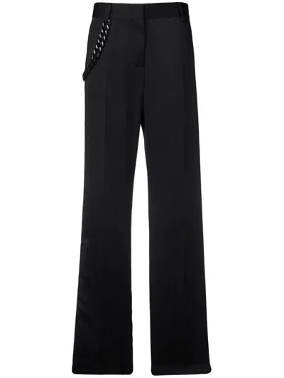 MSGM BLACK UR-BLOCK STRAIGHT LEG PANT