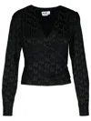 Msgm Black Viscose Blend Blouse In Black