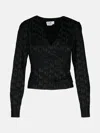 Msgm Black Viscose Blend Blouse In Black