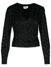 Msgm Black Viscose Blend Blouse In Black