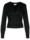 Msgm Black Viscose Blend Blouse In Black