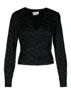 Msgm Black Viscose Blend Blouse In Negro