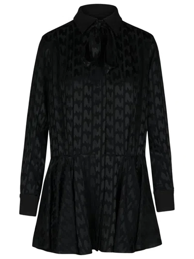 MSGM BLACK VISCOSE BLEND DRESS