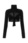 Msgm Top In Viscosa Nera Donna
