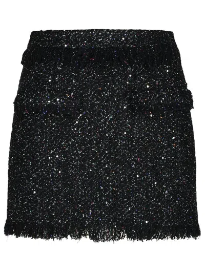 MSGM MSGM BLACK WOOL BLEND SKIRT