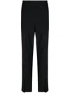 Msgm Tailored Black Trousers With Elastic Waistband In Black