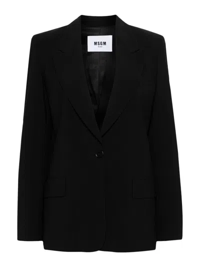 Msgm Jacket In Black