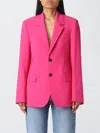 Msgm Single-breasted Jacket In Pink