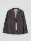 Msgm Zip-detail Jacket In Gray