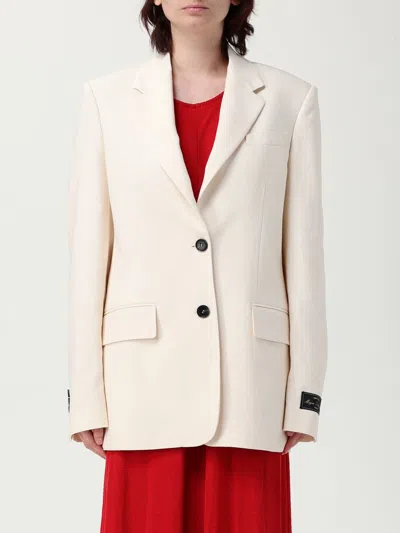 MSGM BLAZER MSGM WOMAN COLOR IVORY,421143044