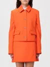 Msgm Blazer  Woman Color Orange In Orange