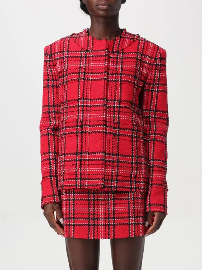 MSGM JACKET MSGM WOMAN COLOR RED,416774014