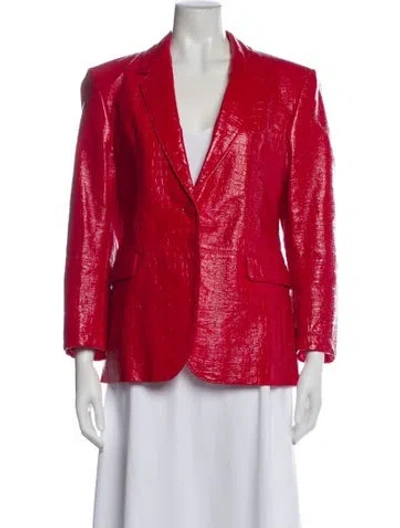 Pre-owned Msgm Blazer In Red