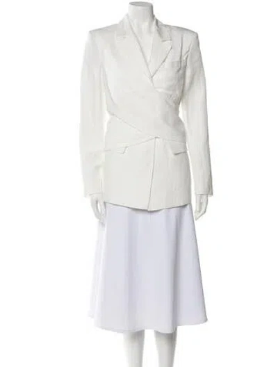 Pre-owned Msgm Blazer In White