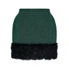 Msgm Blended Wool Mini Skirt In Black