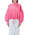 Msgm Woman Shirt Pink Size 4 Polyester In Pink