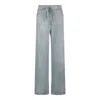 Msgm Blue Cotton Clothing Trousers In Gray