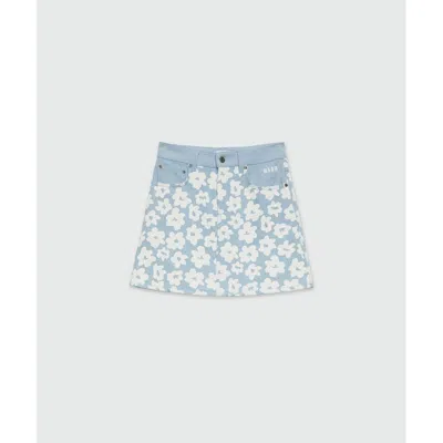 Msgm Blue Cotton Mini Skirt
