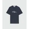 Msgm Logo-embroidered T-shirt In Blue