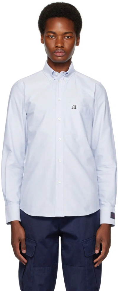 Msgm Blue Pocket Shirt In Light Blue
