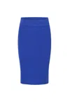 Msgm Blue Skirt For Girl With Logo In Blue