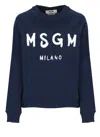Msgm Woman Sweatshirt Midnight Blue Size Xxs Cotton In Blue