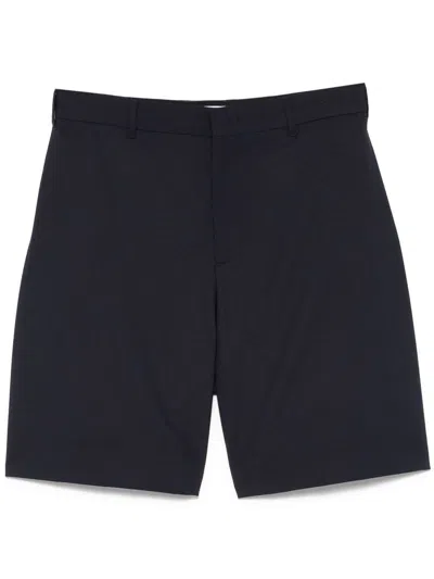 MSGM BLUE VIRGIN WOOL SHORTS