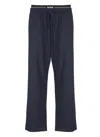 Msgm Wool Pants In Blue