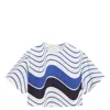 Msgm Wave-print Shirt In Multi