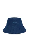 Msgm Bookish Bucket Hat In Blue