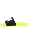 Msgm Woman Sandals Black Size 8 Textile Fibers In Giallo Vivaci