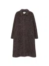 Msgm Bouclé Single-breasted Coat In Blue