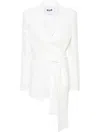 Msgm Bow-detail Blazer In White