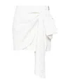 Msgm White Wool Skirt In White