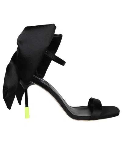 Msgm Bow Detail Sandals In Black