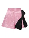 Msgm Bow-detail Shorts In Pink