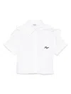 Msgm Bow-detailed Shirt In White