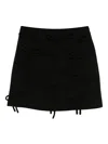Msgm Bow-embellished Skirt In Black
