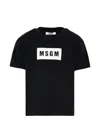 Msgm Box-logo T-shirt In Black