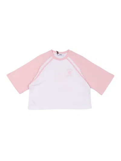 Msgm Kids'  Boxy Jersey T-shirt  Girl In White