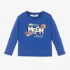 Msgm Logo-print T-shirt In Blue