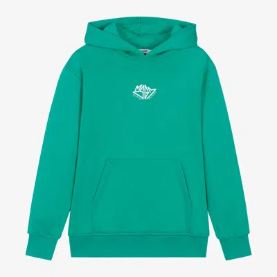 Msgm Kids'  Boys Green Cotton Hoodie