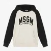 Msgm Ivory Sweatshirt For Boy With Logo In Ivory
