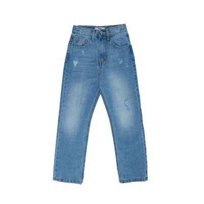 Msgm Kids'  Boys Rip Wash Denim Jeans In Blue