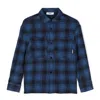 Msgm Boys Tartan-pattern Shirt In Blue
